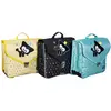 Image de Cartable Motif Chat Synthétique Brillant Jaune