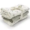 Image de Lot De 3 Langes Olive Bloom (70 X 70 Cm) Ecru, Vert