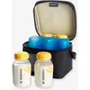 Image de Cooler Bag - Compartiment et bloc réfrigérant + 4 biberons noir
