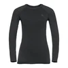 Image de Odlo Performance Warm Eco BI Top Crew Neck Haut Manches Longues Femmes-Noir,Anthracite, Taille XS