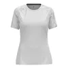 Image de Odlo Essential Print Crew Neck Maillot De Course Femmes-Blanc, Taille XS