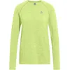 Image de Odlo Essential Seamless Haut Manches Longues Femmes-Jaune Lemon, Taille XS