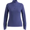 Image de Odlo Zeroweight Warm Mid Layer 1/2 Zip Maillot De Course Femmes-Bleu, Taille L