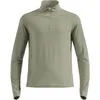 Image de Odlo Zeroweight Warm Mid Layer 1/2 Zip Maillot De Course Hommes-Vert Olive, Taille M