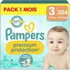 Image de 204 Couches Premium Protection, Taille 3, 6-10 Kg Blanc