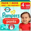 Image de 168 Couches-culottes Premium Protection, Taille 4, 9-15 Kg Blanc