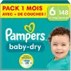 Image de 148 Couches Baby-dry, Taille 6, 13-18 Kg Blanc