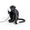 Image de Seletti THE MONKEY LAMP BLACK SITTING
