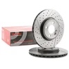 Image de BREMBO 09.A047.21 Disque de frein rainuré/perforé, revêtu, à haute teneur en carbone, pour nouvelles installations