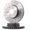 Image de BREMBO 09.A613.51 Disque de frein perforé/ventilé de l'intérieur, revêtu, à haute teneur en carbone, avec vis/boulons
