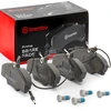 Image de BREMBO P 61 056 Jeu de plaquettes de frein PRIME LINE contact de signal d'usure inclus, avec tôle anti-bruit, avec accessoires