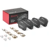 Image de BREMBO P 85 057 Jeu de plaquettes de frein PRIME LINE contact de signal d'usure exclu, avec tôle anti-bruit, avec accessoires