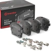 Image de BREMBO P 85 185 Jeu de plaquettes de frein PRIME LINE Essieu arrière, préparé pour l'indicateur d'usure, avec tôle anti-bruit, avec accessoires