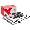 Image de BREMBO P 85 150X Jeu de plaquettes de frein XTRA LINE Essieu arrière, contact de signal d'usure inclus, avec tôle anti-bruit, avec accessoires