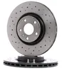 Image de BREMBO 09.4939.2X Disque de frein perforé/ventilé de l'intérieur, revêtu, à haute teneur en carbone, avec vis/boulons