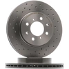 Image de BREMBO 09.5509.1X Disque de frein perforé/ventilé de l'intérieur, revêtu, avec vis/boulons