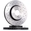 Image de BREMBO 09.8137.2X Disque de frein perforé/ventilé de l'intérieur, revêtu, à haute teneur en carbone, avec vis/boulons