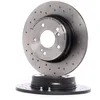 Image de BREMBO 08.7211.2X Disque de frein perforé, revêtu, à haute teneur en carbone, avec vis/boulons