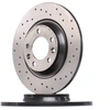 Image de BREMBO 08.8682.1X Disque de frein perforé, revêtu, avec vis/boulons