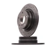 Image de BREMBO 08.A205.1X Disque de frein perforé, revêtu, à haute teneur en carbone, avec vis/boulons