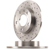 Image de BREMBO 08.9136.1X Disque de frein perforé, revêtu, avec vis/boulons