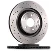 Image de BREMBO 09.B040.1X Disque de frein perforé/ventilé de l'intérieur, revêtu, à haute teneur en carbone, avec vis/boulons