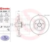 Image de BREMBO 08.B395.17 Disque de frein plein, avec bague ABS