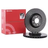Image de BREMBO 09.C645.11 Disque de frein perforé/ventilé de l'intérieur, revêtu