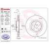 Image de BREMBO 09.7812.21 Disque de frein ventilé de l'intérieur, revêtu, à haute teneur en carbone