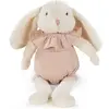 Image de Peluche Lapin Velours Et Coton Sable, Rose, Noir