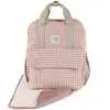 Image de Sac À Dos À Langer I Love Vichy Vert Rose, Blanc
