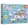 Image de 2 Puzzles - Intérieur/Extérieur - Bateau 100 Pièces Educa