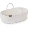 Image de Panier Porte-bébé En Coton Accessoire Pour Poupée Blanc