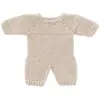 Image de Pyjama En Tricot Couleur Lin Pour Poupées De 21cm Beige