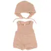 Image de Ensemble Tricoté 38cm - Grenouillère Et Bonnet Gris