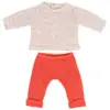 Image de Ensemble Tricoté 38cm - Pull Et Pantalon Rouge