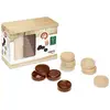 Image de Pions En Bois Pour Jeu De Dames Beige
