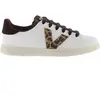 Image de Baskets effet cuir et imprimé animal femme Victoria Rouge 38 1125316-41