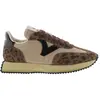 Image de Baskets en nylon imprimé animal et cuir fendu femme Victoria Cosmos Marron 41 1134116-73