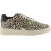 Image de Baskets en cuir fendu imprimé animal et métal femme Victoria Seul Beige 40 1257139-80