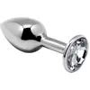Image de Plug anal bijou mini métal M transparent