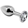 Image de Plug anal bijou mini métal L transparent