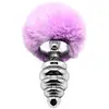 Image de Plug anal en métal Fluffy Twist L