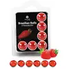 Image de Boules de Massage Aromatisées Brazilian Balls x6 fraise