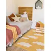 Image de Tapis coton Lavable Motif Nuage - moutarde