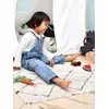 Image de Tapis Coton Lavable Mini Berbere Noir & Blanc - Blanc Imprimé