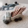 Image de Set De Mini Paniers En Coton Truck Naturel, Gris Foncé, Bleu Vint