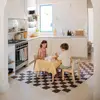Image de Tapis Lavable Kitchen Tiles Gris Foncé Naturel, Gris Foncé