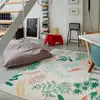 Image de Tapis Enfant Lavable En Coton Botanic Plants Naturel, Vert, Moutarde, Terra