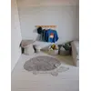 Image de Tapis Lavable Animalier Hedgehog Naturel, Lin, Marron Clair